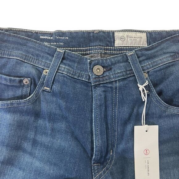 NWT AG Adriano Goldschmied Jeans Mens 29X34 The Graduate Tailor Leg Blue $235 - Picture 8 of 9